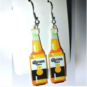 Fun Corona beer dangle earrings